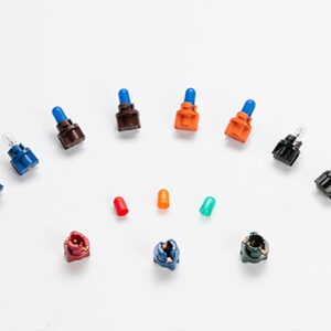 T5 Wedge bulb a socket assemblies